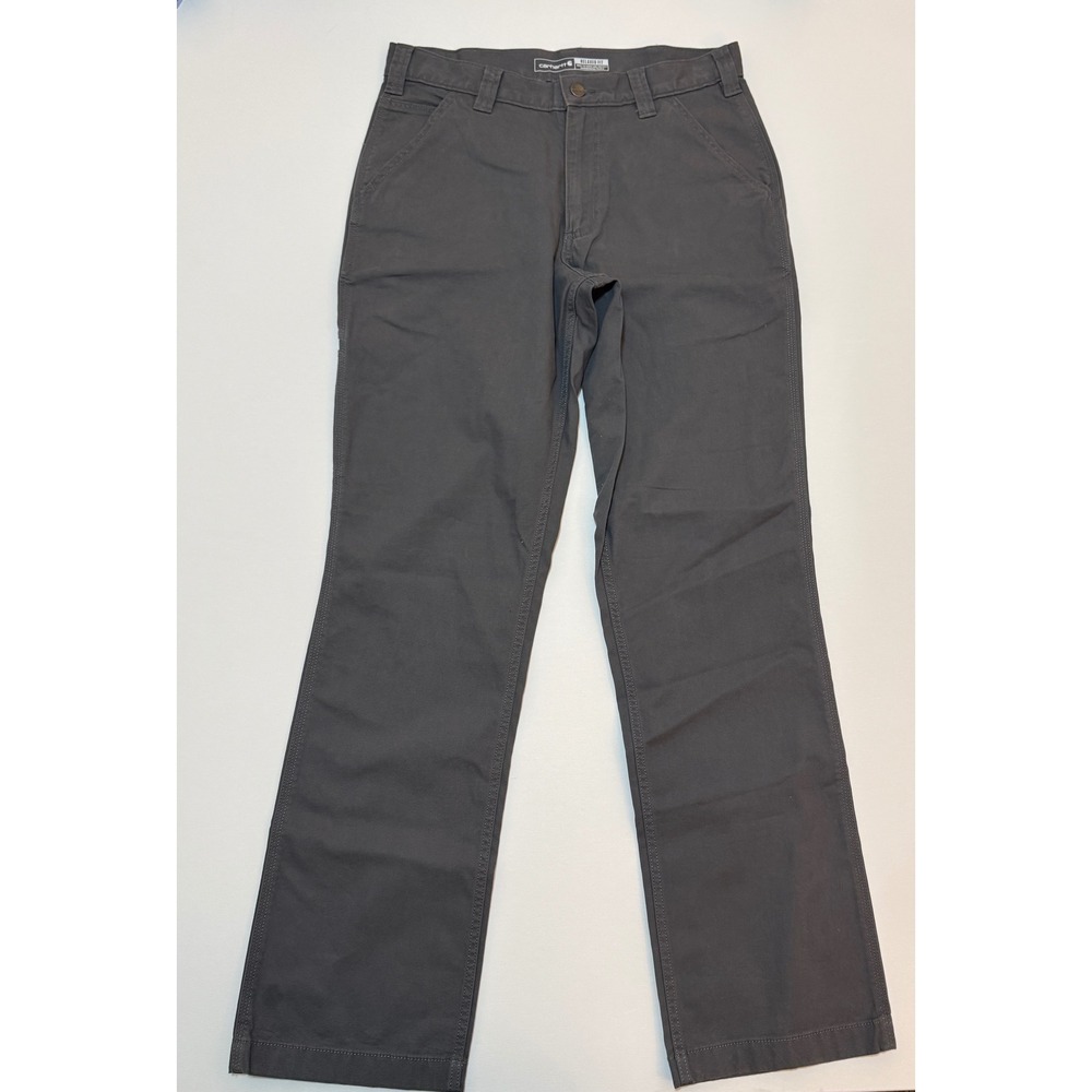 Carhartt Rugged Flex Relaxed Fit Canvas Work Pants BN2291-M Grey Mens 32x34